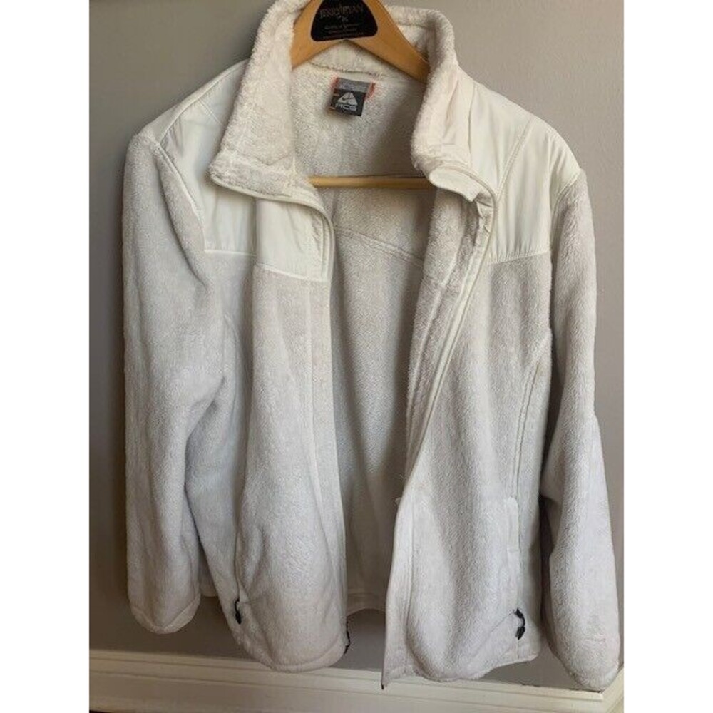 NIKE ACG Vintage Womens Full Zip‎ Jacket Warm Fleece Soft Interior  Cream  XL